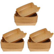 300Pièces Boîtes Papier Kraft 350G Pour Frites Poulet Frit