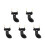 5Pcs Violin Shoulder Pad Black 1/4 1/2 Size Comfortable Rest 1