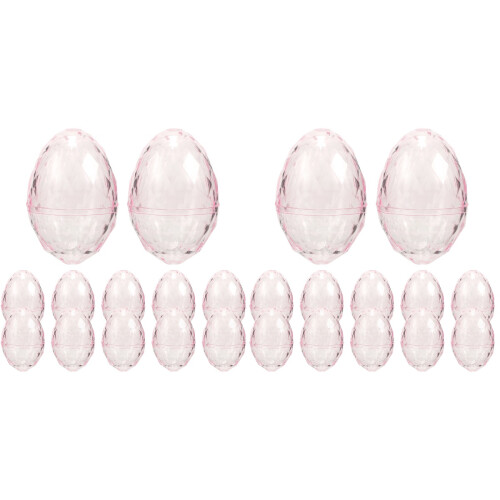24Pièces Boîtes Remplissables Œuf Rose Pour Cadeaux
