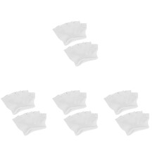 16Pairs White Cotton Peep Toe Socks Half Socks No Show for Women Yoga