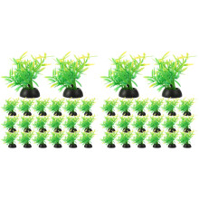 40Pièces Accessoires Aquarium Plantes Vertes Artificielles Durable