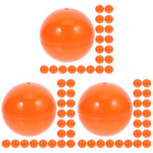 75Pcs Hollow PVC Orange Balls Openable Game Balls for Events