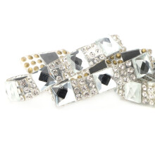 Ruban thermocollant en strass cristal, garniture en verre scintillant, chaîne adhésive brillante pour loisirs créatifs et accessoires de robes de