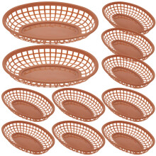 48Pcs PP Plastic Food Baskets Coffee Snack & Fruit Storage