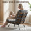 Homcom HOMCOM Accent Chair, Reading Chair with Spring Cushion, Dark Grey 6