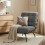 Homcom HOMCOM Accent Chair, Reading Chair with Spring Cushion, Dark Grey 8