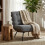 Homcom HOMCOM Accent Chair, Reading Chair with Spring Cushion, Dark Grey 9