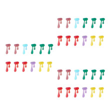 54Pcs Non-Slip Silicone Wine Glass Tags Water Drop Shape for Parties