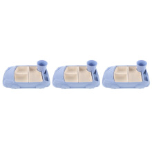 3Pcs Fiber Car Dinner Tray Kids Plates with for Dinner