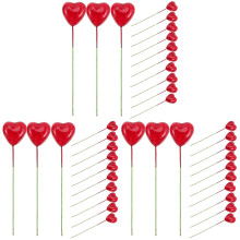 150Pièces Décorations Muffins Et Gâteaux Cœur En Mousse Rouge