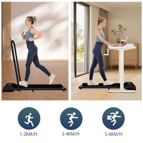 Folding Walking Pad Treadmill 1-6km/h Bluetooth 1