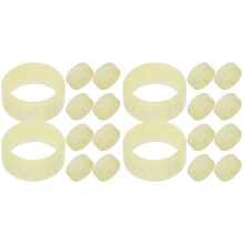 20Pcs Yellow Luminous Silicone Drumstick Caps for Musical Instruments