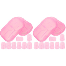 Hand Wash Travel Soap Sheets Pink Portable Soap Slices with Box