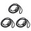 3Pièces Collier Laisse Nylon Noir Résistant 1