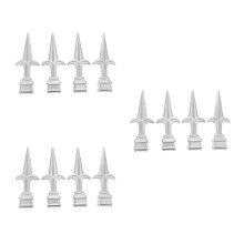 12Pcs Silver Iron Fence Finials Decorative Post Tops for Garden Fence