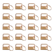 100Pcs Golden Key Fob Hardware Metal Wristlet for Hanging Keys Durable