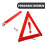 Triangle D'avertissement Pliable Plastique Rouge Pour 9
