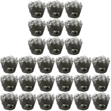 3 Pcs Square Cake Stand Cupcake Liners For Baking Stands Black