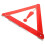 Triangle D'avertissement Pliable Plastique Rouge Pour 10