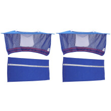 2Sets Blue Hard Hat Shield Breathable Mesh Sun Neck Protection Cover