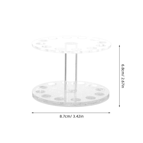 2Pcs Clear Nail Brush Tool Holder Practical Stand for Nail Pen Storage 1