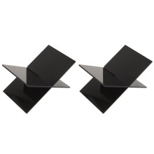 2Pcs Black Acrylic Desktop Book Stand Multifunctional Reading Support