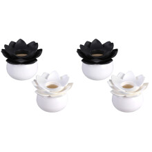 4Pcs Premium Lotus Toothpick Organizer Black White Storage Box