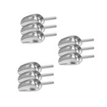 9Pcs Kitchen Stainless Steel Ice Scoop Silver Grain Set