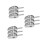 9Pcs Kitchen Stainless Steel Ice Scoop Silver Grain Set 1