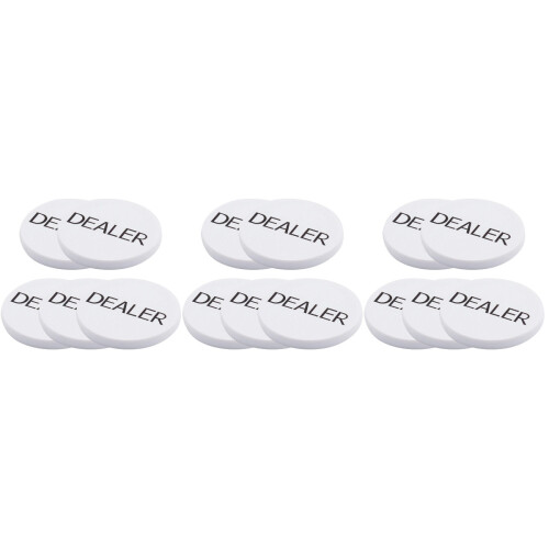 15Pcs White Game Chips Tokens Durable Poker Accessories 2
