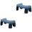 2Pcs Plastic Toilet Foot Stool Blue Household Step Stool for Home Use 2