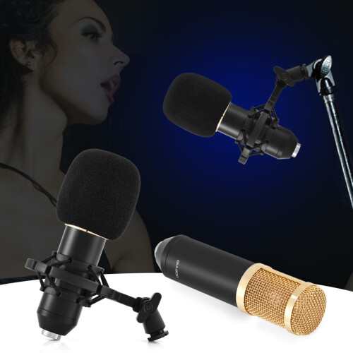 Professional Condenser Microphone Cardioid Pattern, High Output Low Noise Mic For Streaming With Shock Mount Plug And Play Compatible With Computer 1