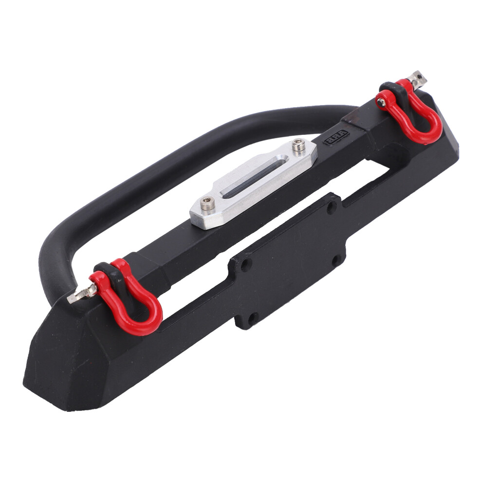 Black Metal Front Bumper For Scx10 90046 90047 Trx4 Rc Crawler,