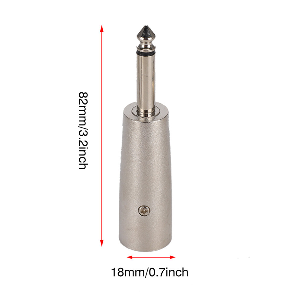 Audio Microphone Adapter 5Pcs 3-Pin Xlr Male To Mono 6.35Mm Jack Plug Aussie 9411392967436