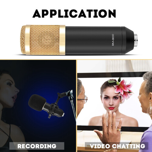 Professional Condenser Microphone Cardioid Pattern, High Output Low Noise Mic For Streaming With Shock Mount Plug And Play Compatible With Computer 2