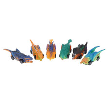 Dinosaurier Rückziehautos 6 Stück PVC Spielzeug
