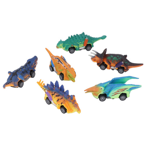 6x Dinosaurier Spielzeugauto Rückziehfunktion 2