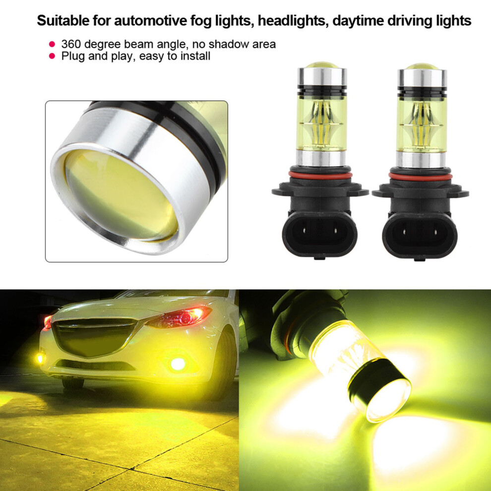 9006 Hb4 100W 20-Led Fog - 360 Drl For Cars Yellow/Light 8381391577527