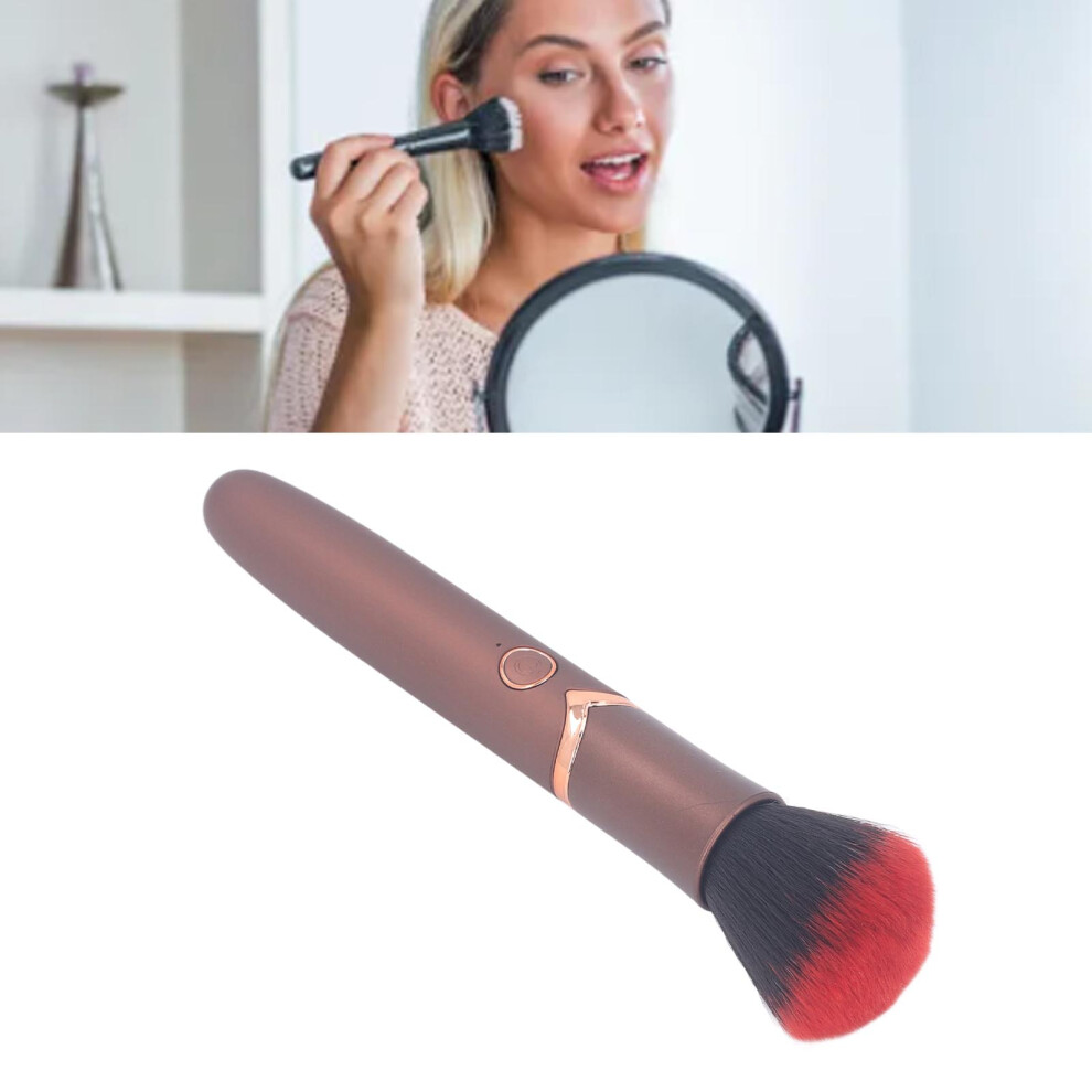 Brown Electric Makeup Brush 10-Level Vibration Blush Contour Highlight Ergonomic
