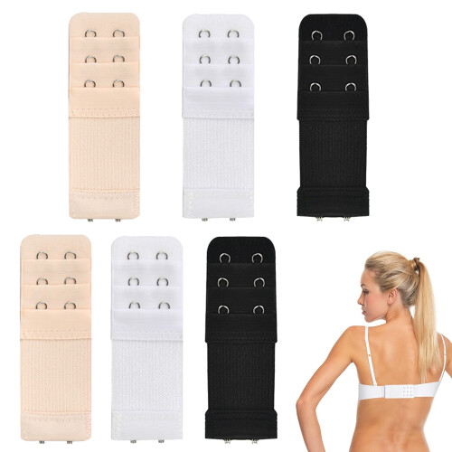 Extensor de alça elástica para sutiã feminino, confortável e macio, com fecho fácil de usar e suporte ajustável. 1