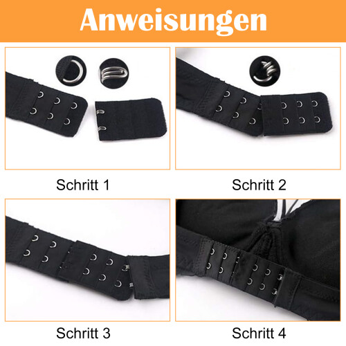 Extensor de alça elástica para sutiã feminino, confortável e macio, com fecho fácil de usar e suporte ajustável. 2