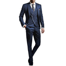 (navy blue, XXS) Pánské obleky Slim Fit, 3dílný oblek pro muže Sada smokingových obleků