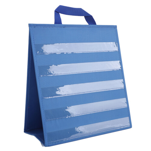 Interactive Pocket Chart For Teachers And Students, Double Sided Foldable Learning Tool With Clear Pockets, Supports Collaborative Class Activities 1
