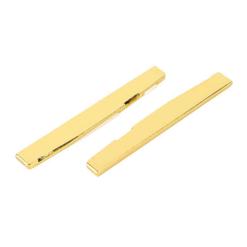 Acoustic Guitar Brass Bridge Saddle Replacement 2 Pcs for Enhanced Tone GL223
