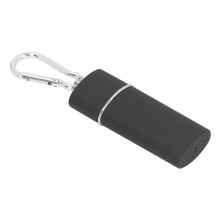 Mini Pocket Ashtray 32x17x85mm Carabiner Black