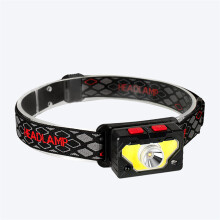 Lampe frontale tout temps, lampe torche LED extérieure avec détection de mouvement, recharge USB pratique, inclinaison flexible et bandeau