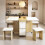 Dining table set multifunctional extendable dining table 10
