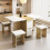 Dining table set multifunctional extendable dining table 2
