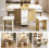 Dining table set multifunctional extendable dining table 14