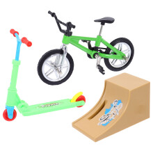 2Sets Mini Finger Sports Toys Duurzaam Aluminium Vingerfietsen En Step